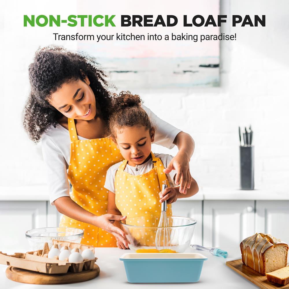 Non-Stick Bread Loaf Pan for Baking - 9x5 Inch Perfect for Homemade Bread, Banana Bread & Pound Cake | Durable Carbon Steel Baking Pan for Oven & Dishwasher Safe | Ideal for Kitchen, Gifts & Holiday Baking