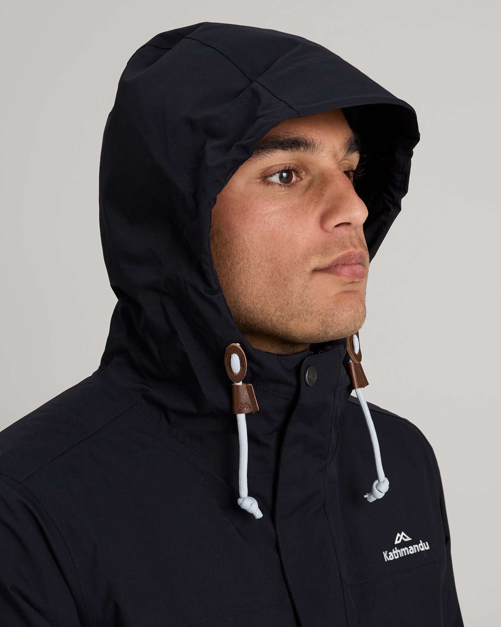 Men's Benmore 5-in-1 Waterproof Windproof Jacket with Removable Hood - Black | All-Season Outdoor Hiking & Travel Coat for Men