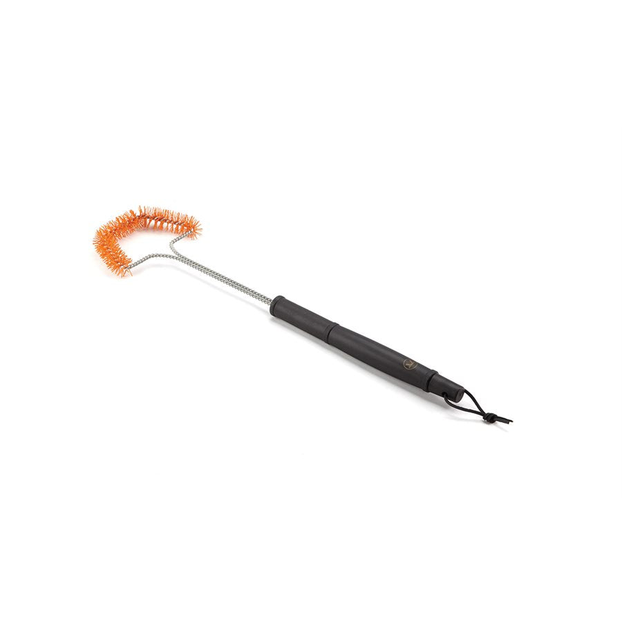 Outset Smart Start Trapezoid Grill Brush - Heavy Duty Stainless Steel Bristles for BBQ Cleaning - Perfect for Gas, Charcoal Grills & Outdoor Cooking Accessories