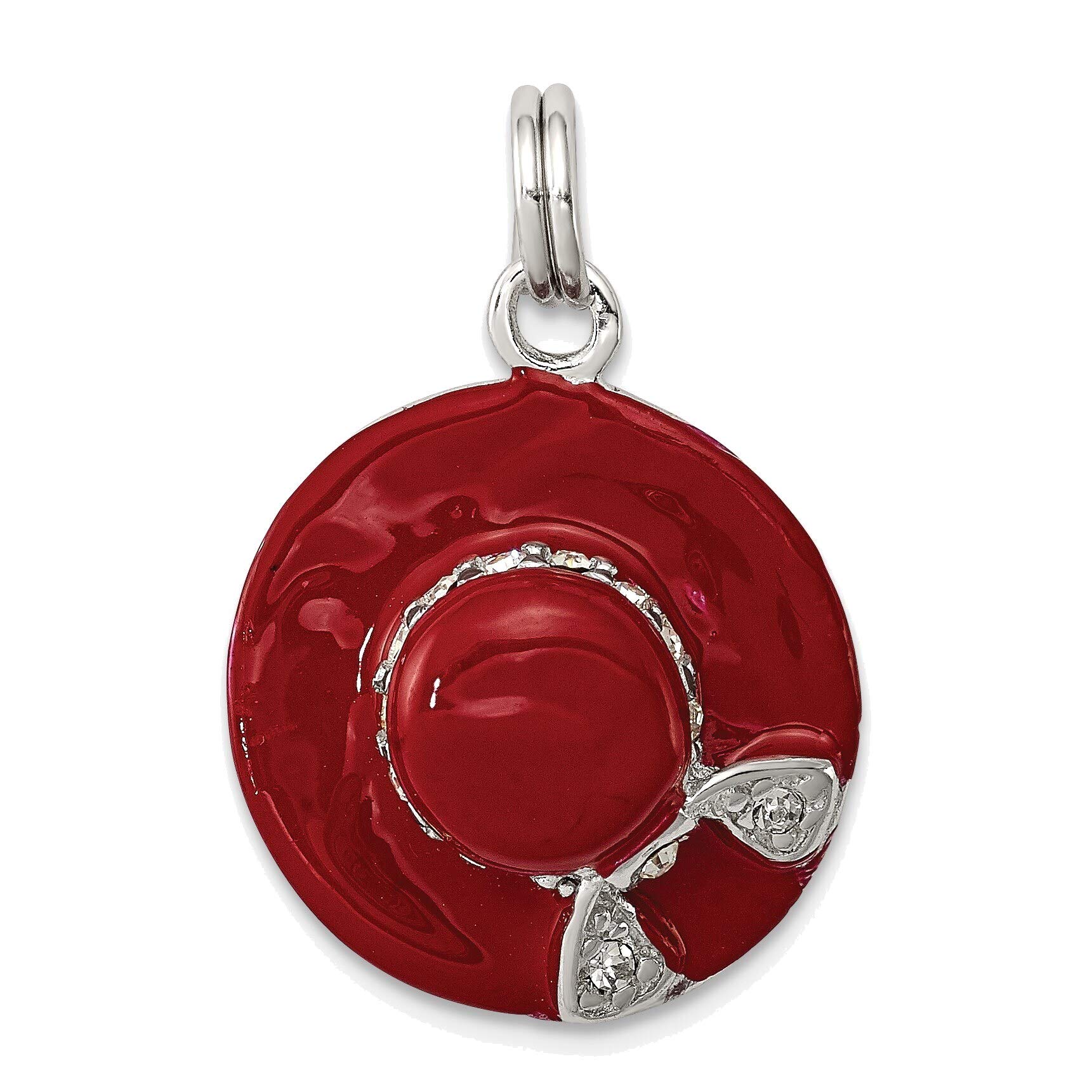 Sterling Silver CZ Enamel Hat Charm - Bonyak Jewelry for Cowboy Hats