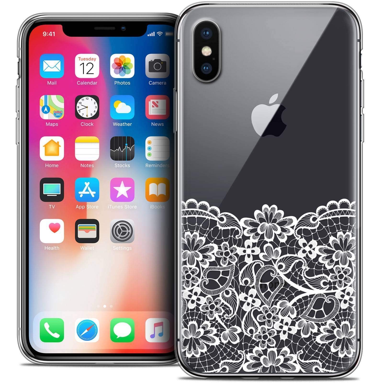 Premium Shockproof Case for Apple iPhone Xs/X (5.8 Inch) with Spring Lace Stockings - Perfect for Everyday Protection & Fashionable Accessorizing