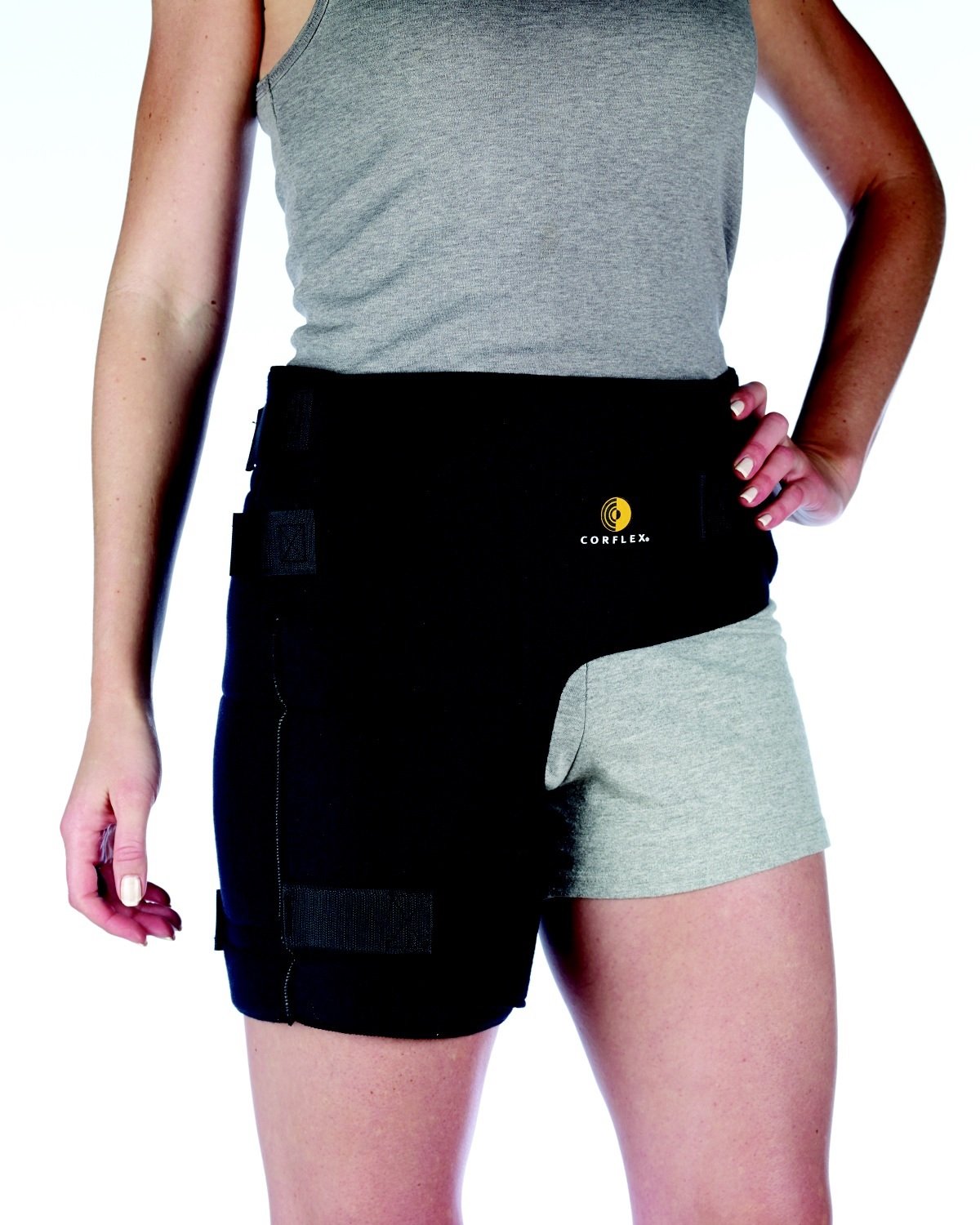 Corflex Cryotherm Hip Wrap with 4 Reusable Gel Packs - Cold Therapy for Hip Pain Relief, Swelling & Inflammation - Ideal for Post-Surgery Recovery, Arthritis & Sports Injuries