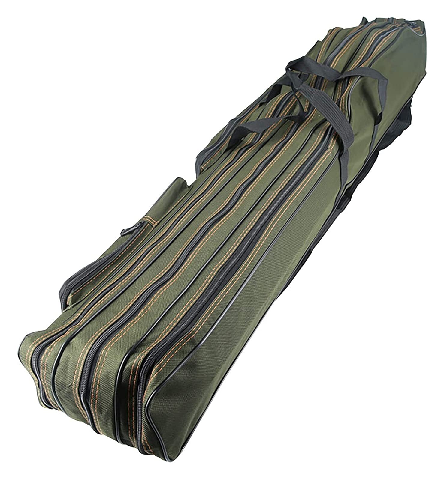 Foldable Soft Fishing Tackle Bag with Rod Holder - Multifunctional Fishing Gear Storage for Outdoor Supplies - Perfect for Fly Fishing, Kayak Fishing & Shoreline Angling