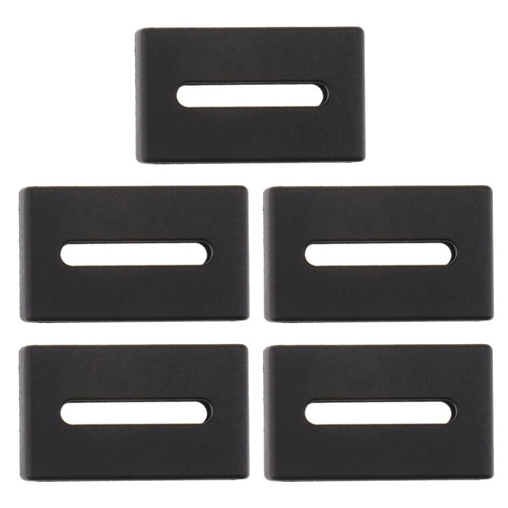 UKCOCO 5-Pack Genuine Leather Watch Band Loop Replacement - Black Watch Strap Holder & Keeper for Apple Watch, Samsung, Fitbit - Secure & Stylish Watch Accessories for Workout, Office & Daily Wear