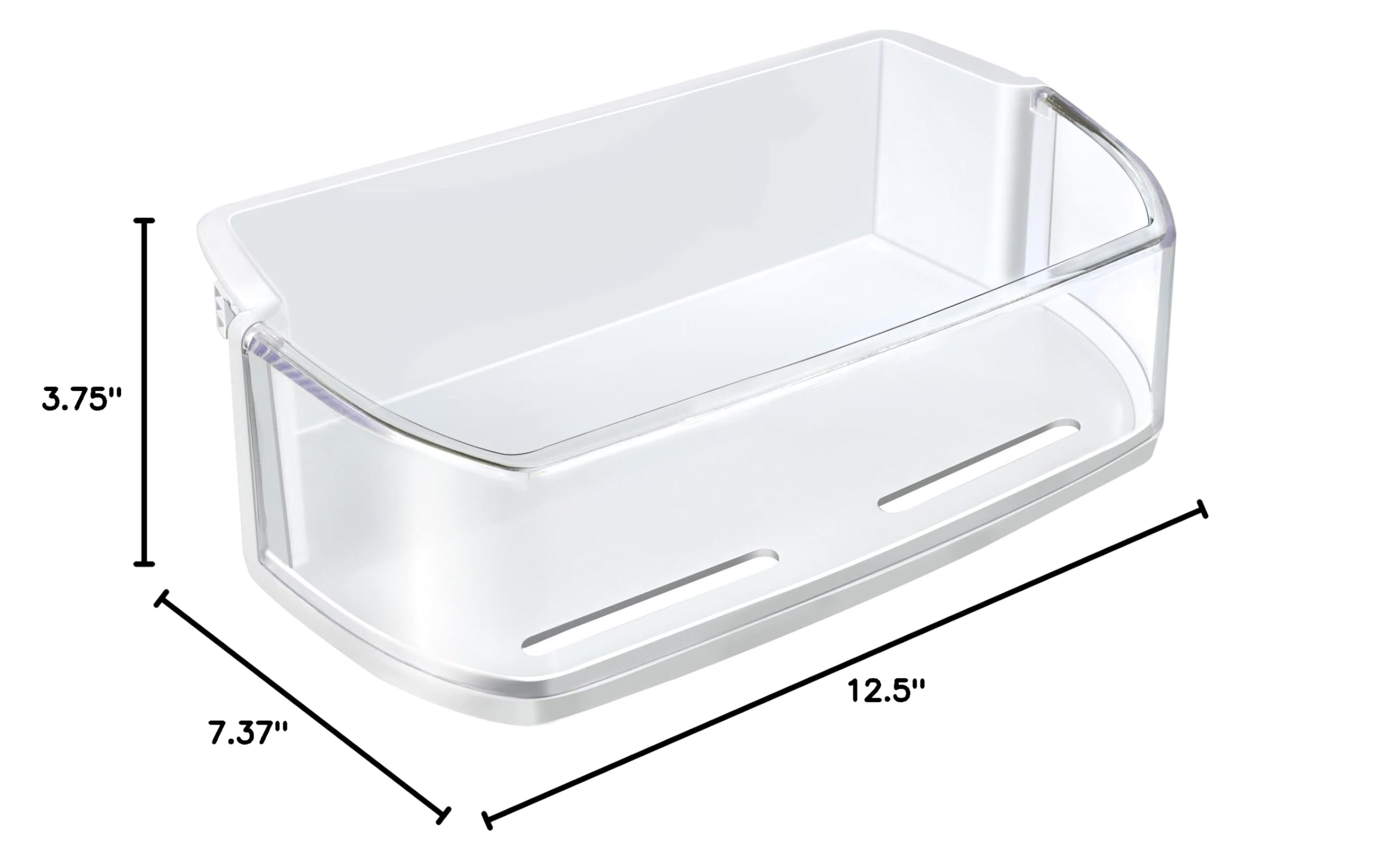 LG Kenmore Refrigerator Door Shelf Bin Replacement - Food Grade Plastic White (Compatible Part Numbers: PS10065040, 3190322, EAP10065040) - Perfect for Organizing Beverages, Condiments & Snacks in Your Fridge