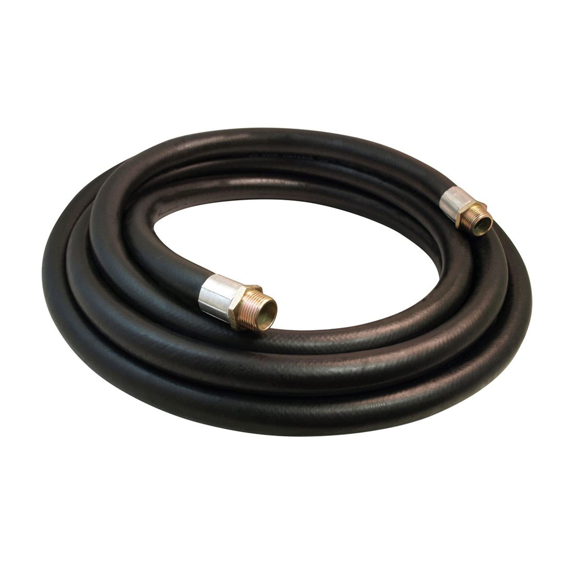 1 Inch Diameter 20ft Farm Fuel Transfer Hose - Gasoline, Oil & Diesel Tractor Hose for Personal & Professional Use (2-Pack, Black) - Ideal for Agriculture, Construction & Equipment Maintenance