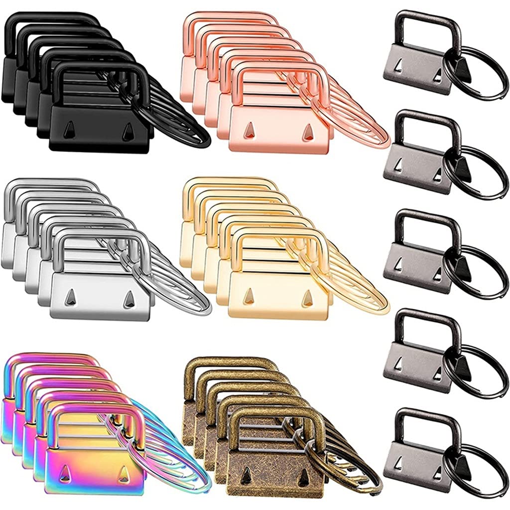 GRETD 35-Piece Hardware Keychain Pendant Set - DIY Wrist Chain, Key Lanyard & Keychain Making Supplies (Color A, One Size) - Perfect for Crafting, Gifts & Personal Accessories