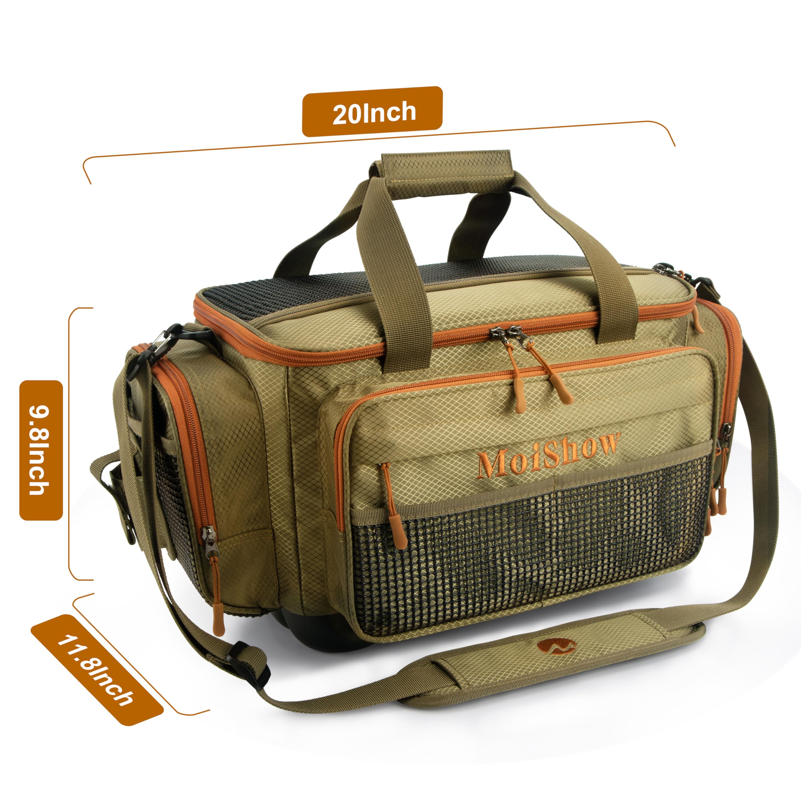 **Waterproof Fishing Tackle Box Bag - Durable Saltwater & Freshwater Fishing Gear Organizer with Padded Shoulder Strap - Fits 3600 & 3700 Tackle Boxes - Perfect for Shore, Boat & Kayak Fishing**