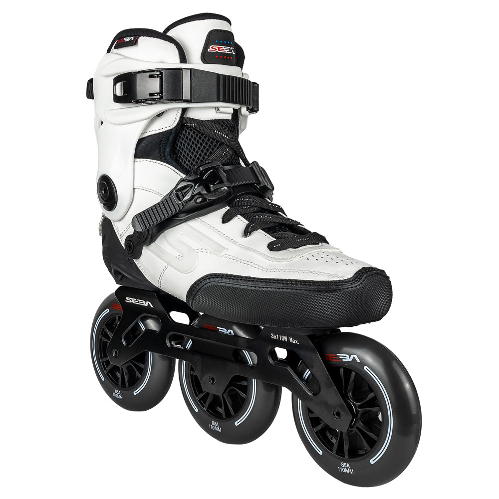 Seba High Light 310 White Inline Skates for Adults - Premium Urban & Freestyle Rollerblades - Perfect for Fitness, Commuting & Street Skating