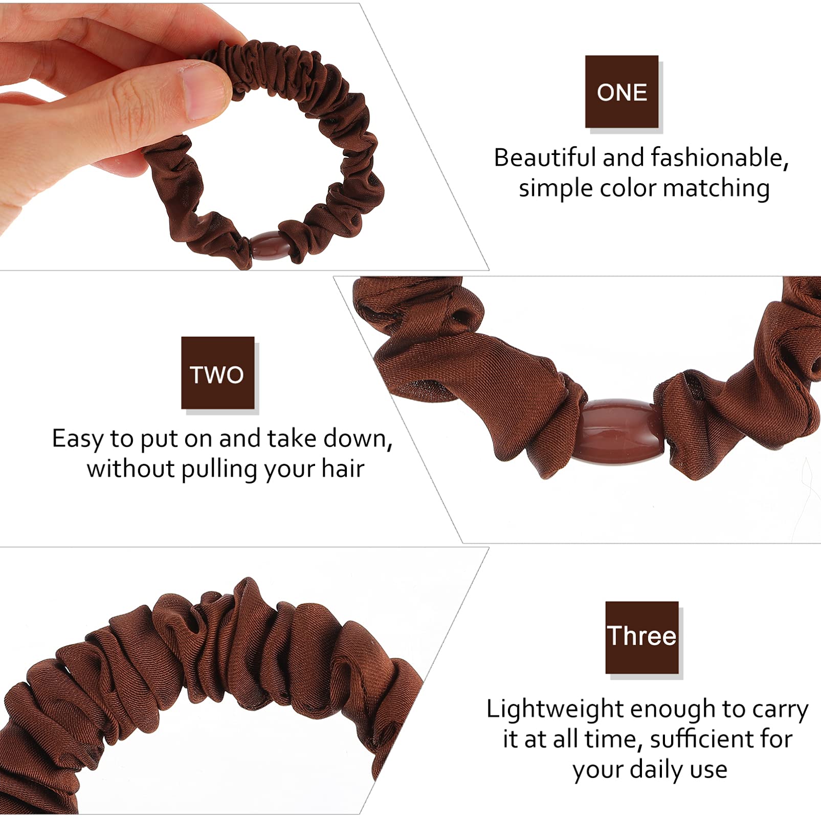 15pcs Satin Hair Ties for Women - Soft Elastic Hair Bands for Curly, Thick & Fine Hair - Gentle No-Slip Hair Accessories for Workout, Office & Everyday Use
