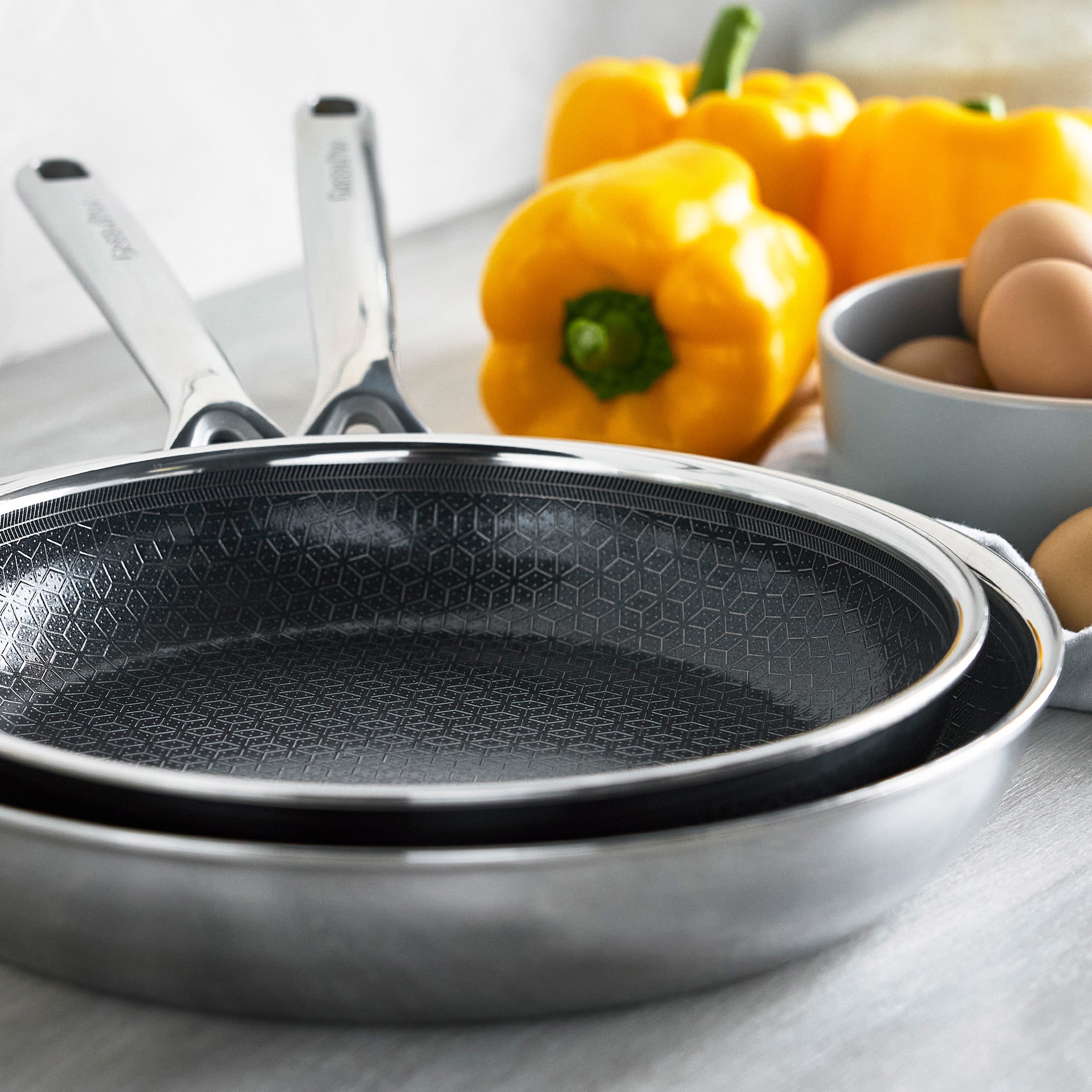 Spectra Thermobond Hybrid Ceramic Nonstick Frypan Set - 10 & 12 Inch Pans for Healthy Cooking | Perfect for Frying, Sautéing & Baking
