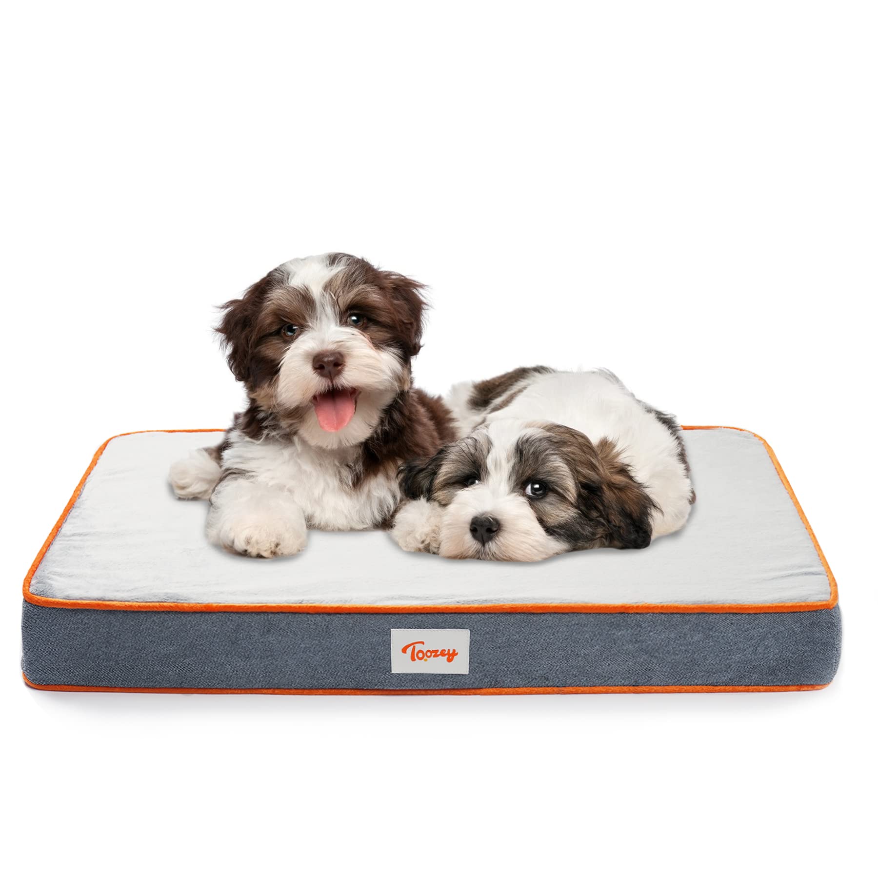 Orthopedic Memory Foam Dog Bed for Large, Medium & Small Dogs - 2-Layer Thick High-Density Washable Pet Mattress with Removable Cover & Waterproof Liner - Premium Plush Dog Mat for Crates, Kennels & Home Use