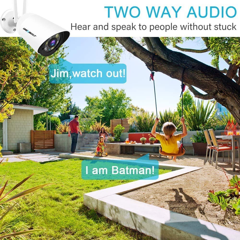GENBOLT Outdoor WiFi Security Camera with PoE - Wireless Home Surveillance System, 110° Wide Angle Floodlight CCTV Camera for Exterior, 2.4/5GHz Dual Band IP Camera with Human Detection - Perfect for Home Security, Garage Monitoring & Backyard Protection