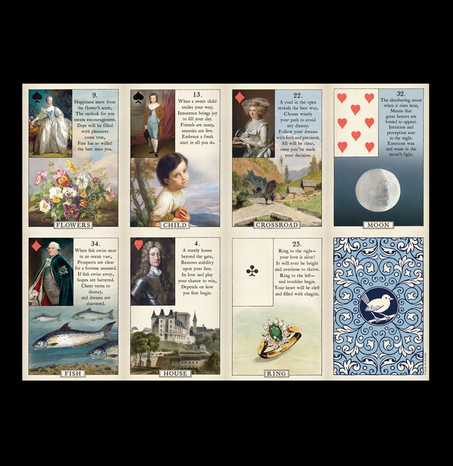 Blue Bird Lenormand Fortune Telling Cards - 36-Card Deck for Divination, Psychic Readings & Tarot Alternative - Perfect for Spiritual Guidance, Meditation & Gift Giving