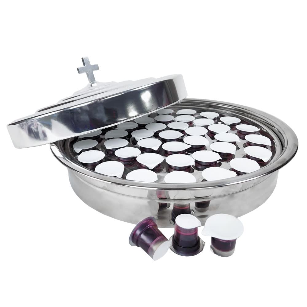 TrueVine Communion Cups and Wafer Set - 200 Prefilled Communion Cups with Bread Cracker & Grape Juice - Individually Sealed for Hygiene - Perfect for First Communion, Church Services, and Home Worship - Easy to Open & Convenient for Religious Ceremonies