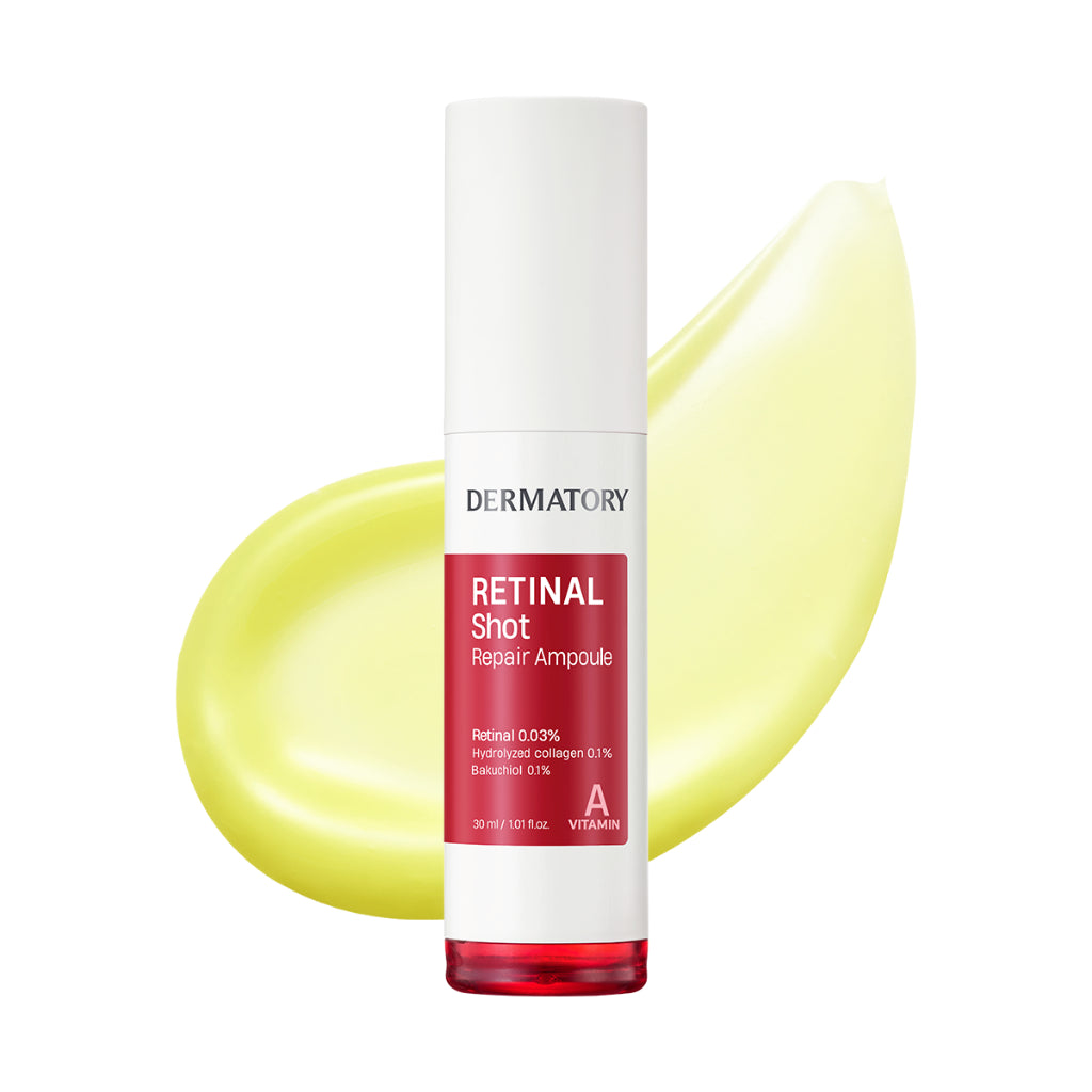 DERMATORY Retinal Shot Repair Ampoule 30ml - Anti-Aging Face Serum for Wrinkles & Fine Lines - Night Skincare Treatment for Dry & Sensitive Skin - Perfect for Daily Hydration & Skin Repair Routine