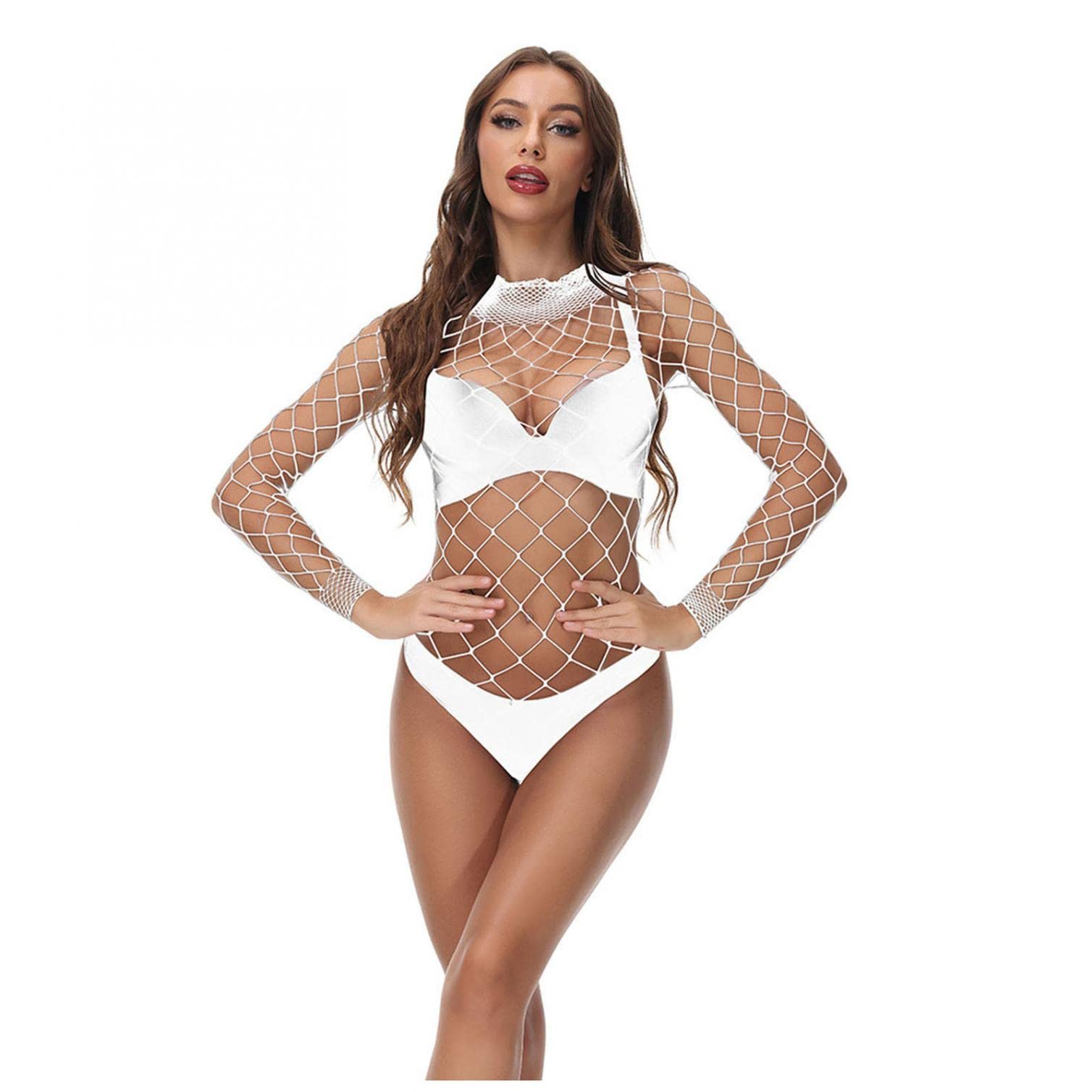 Sexy Mesh BodyStocking & Fishnet Lingerie Bodysuit for Women - Erotic Lingerie for Play, Roleplay & Intimate Nights - Plus Size Lingerie for Bedroom, Boudoir & Special Occasions
