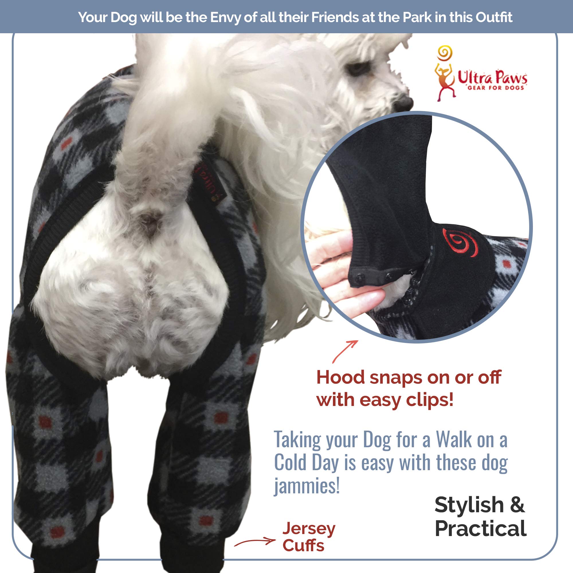 Waterproof Dog Jacket for Small Dogs - Gray/Red Pet Coat for Cold Weather - Perfect for Winter Walks & Outdoor Adventures