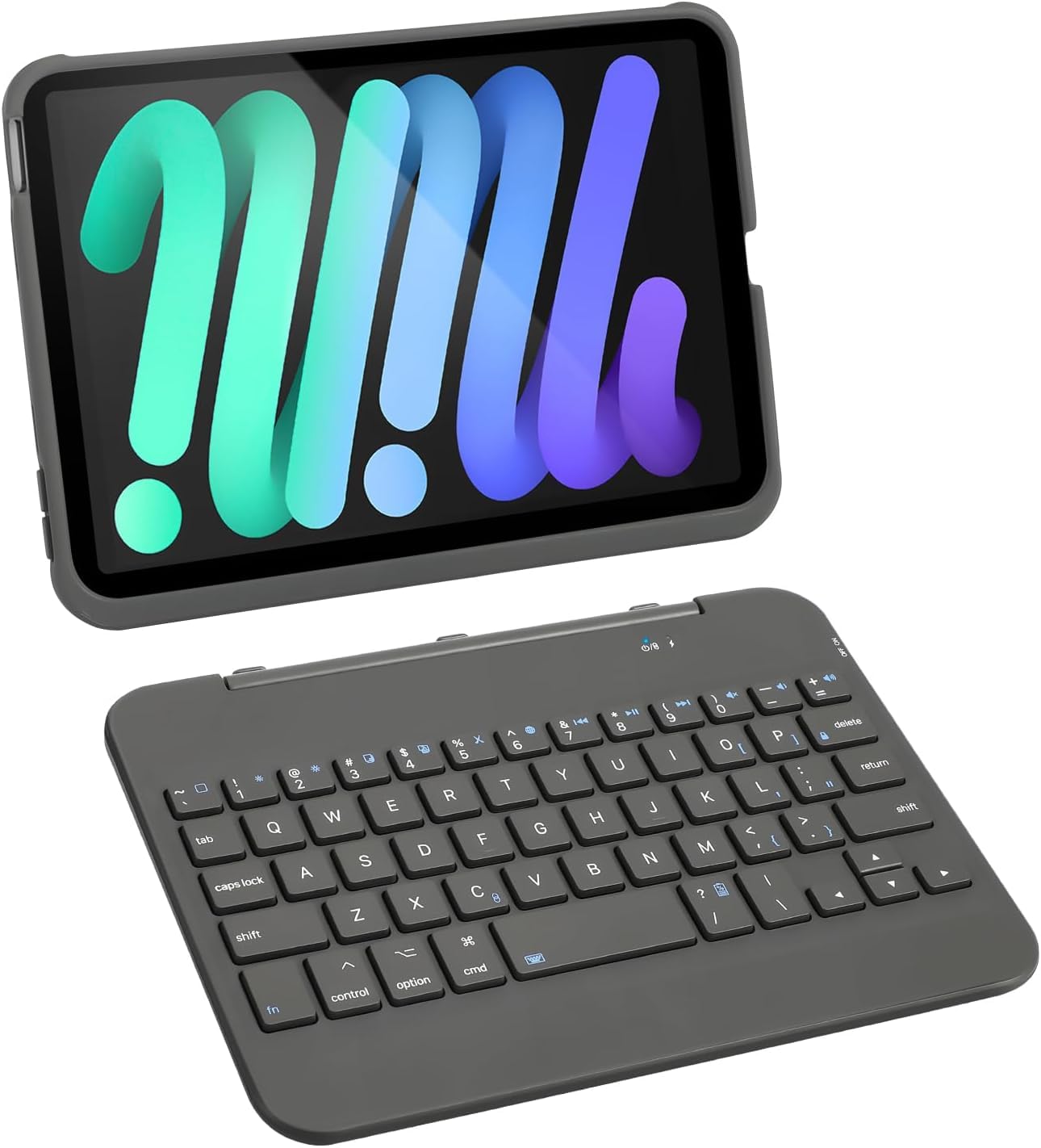 Premium Magnetic Detachable Keyboard Case for iPad Mini 7 (8.3-inch 2024) & iPad Mini 6 (8.3-inch 2021) - Bluetooth Type-C Rechargeable Smart Folio with Auto Sleep/Wake | Perfect for Work, Travel & Home Office Use