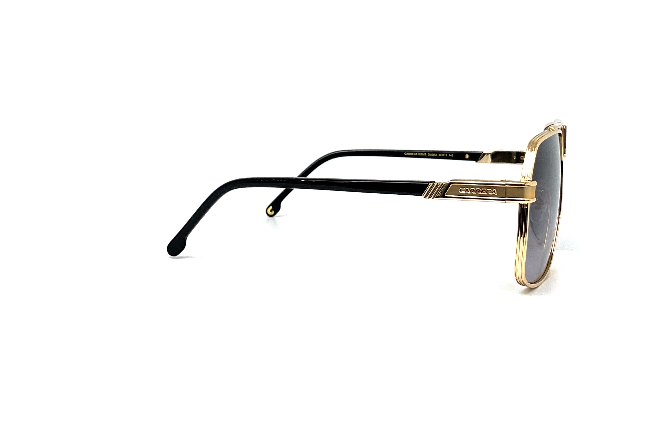 Carrera 1055/S Sunglasses - Black Gold Frame - UV Protection - Polarized Lenses - for Driving, Running & Outdoor Sports