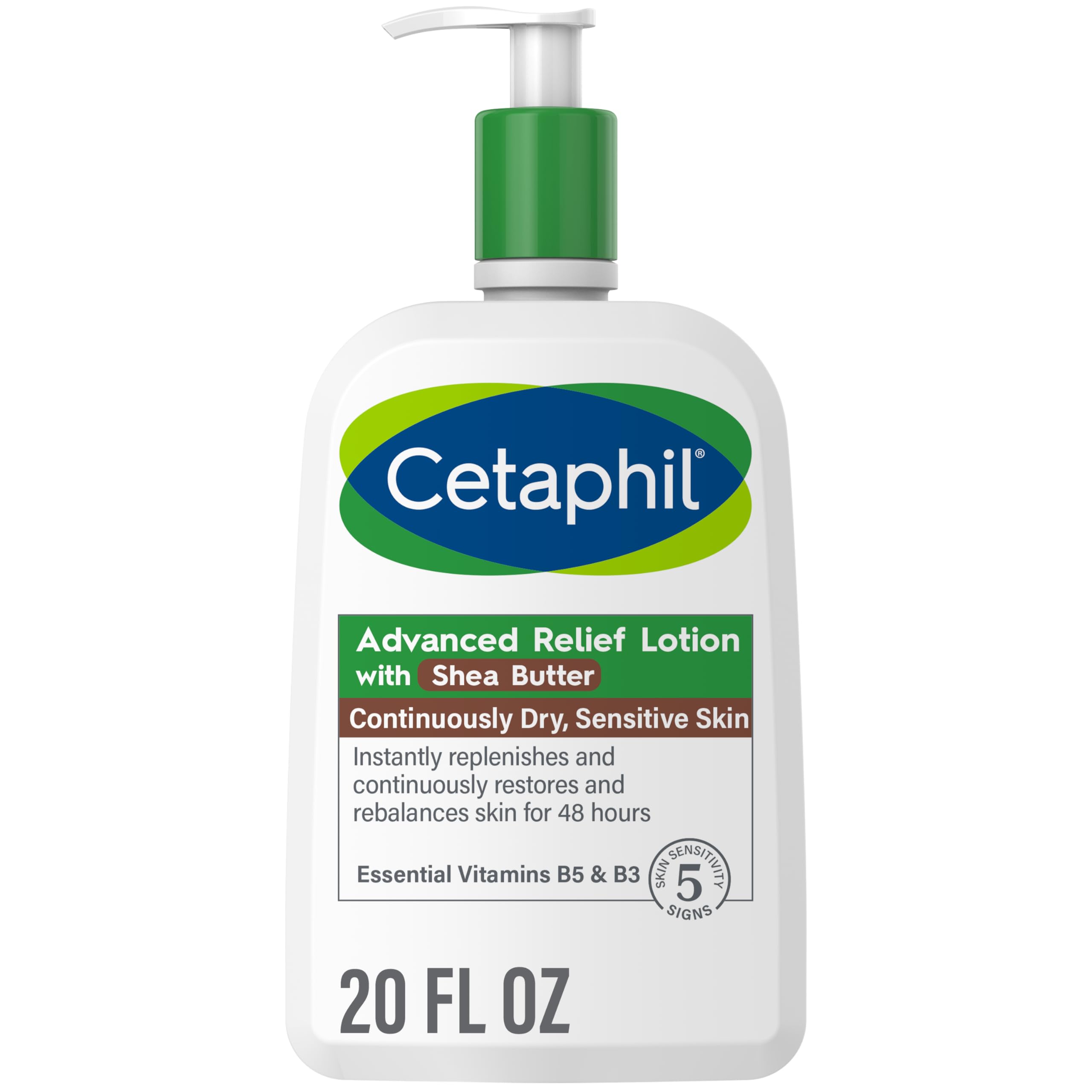 Cetaphil Advanced Relief Body Lotion with Shea Butter - Hydrating & Moisturizing Dry Skin Care - Perfect for Daily Use, After Shower & Winter Skin Protection
