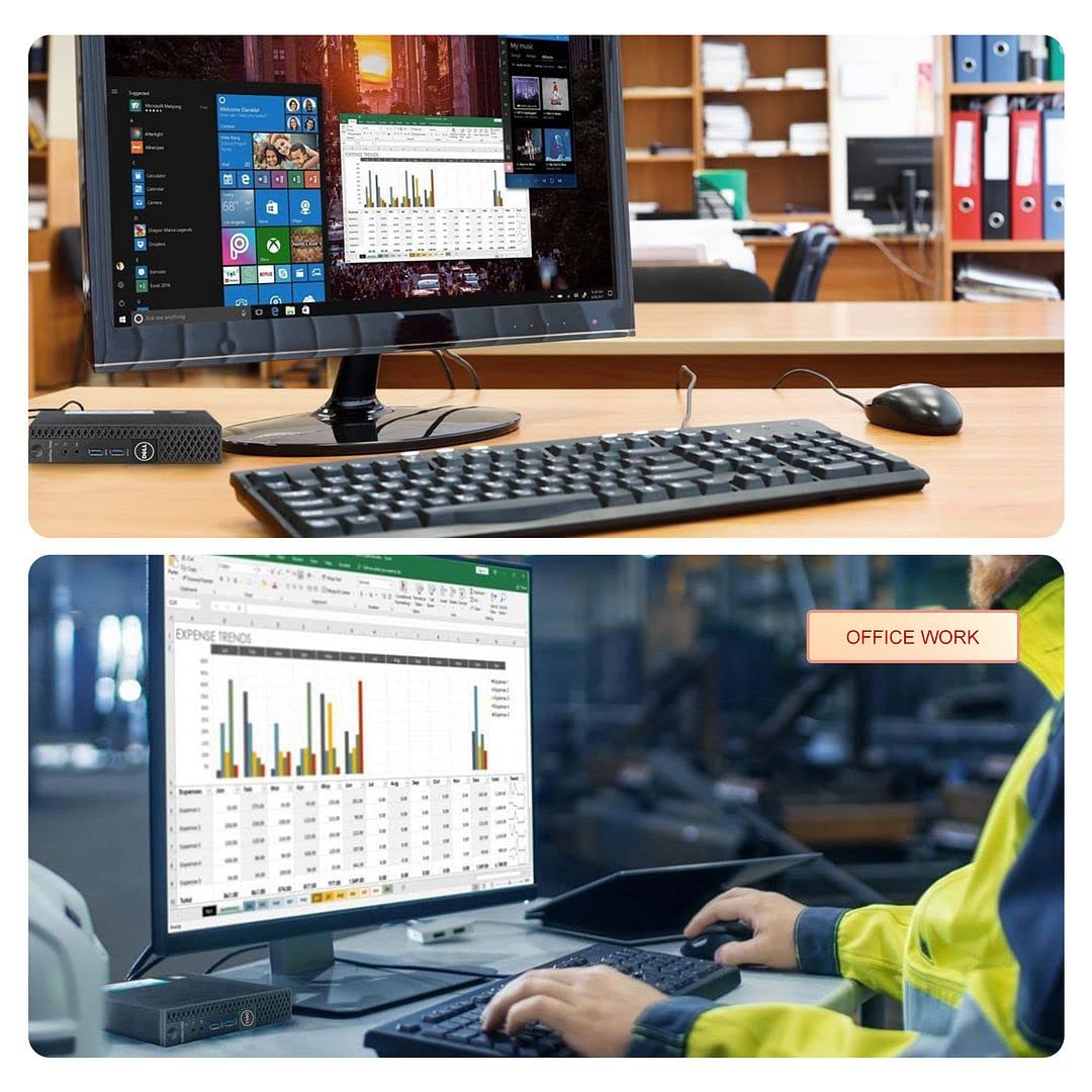 Refurbished Dell OptiPlex 3060 Mini PC - Intel Core i7-8700T, 32GB RAM, 512GB NVMe SSD, WiFi 6E (AX210), Dual HDMI, Windows 11 Pro - Compact Desktop Computer for Home Office, Business, Gaming & Entertainment