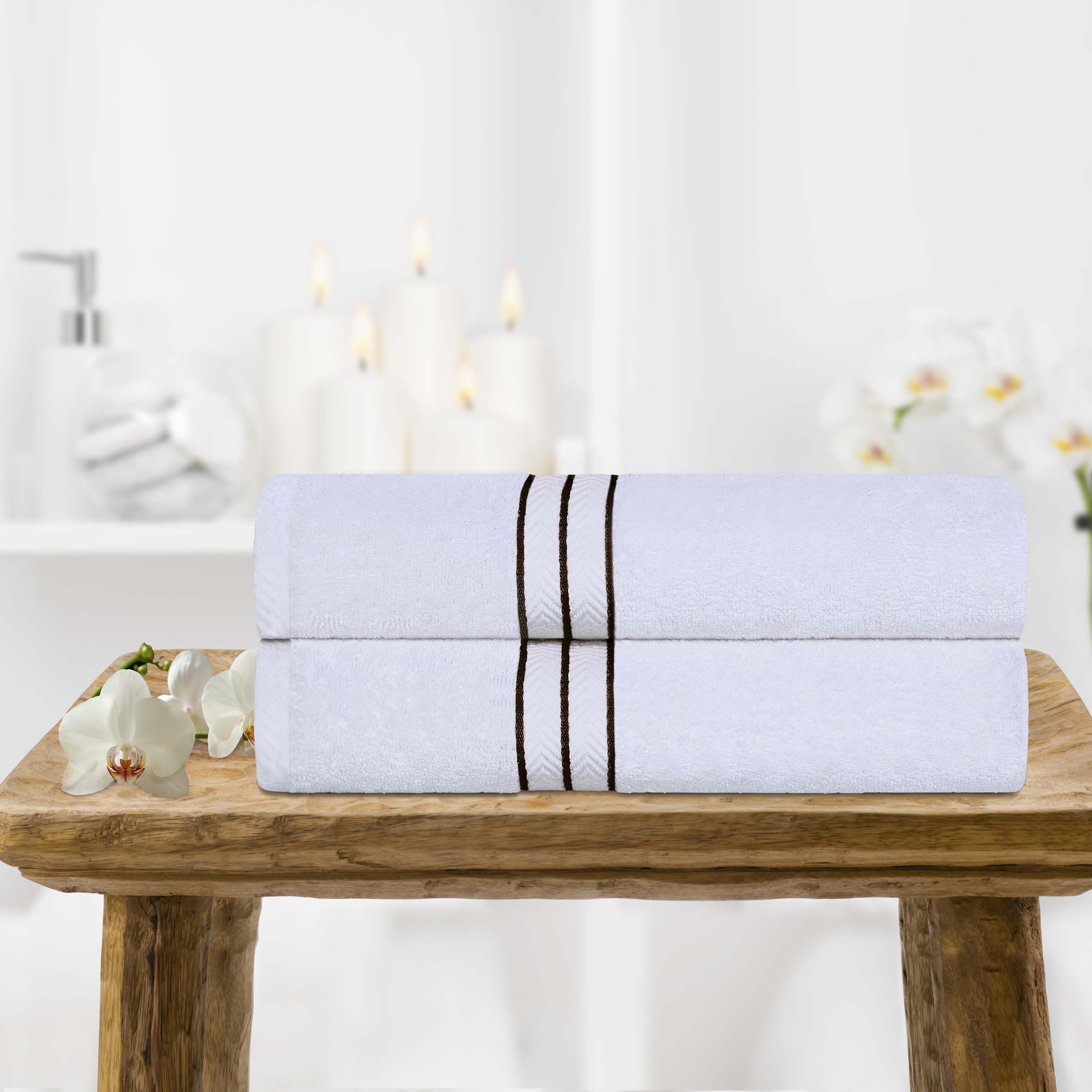 Premium Turkish Cotton Ultra Plush Bath Towels - 2 Piece Set, Highly Absorbent & Quick Dry for Spa, Gym, Beach & Luxury Bathroom Use