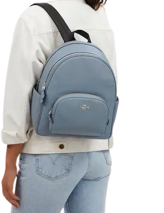 Coach Court Backpack for Women & Men - Stylish Leather Laptop Backpack with Adjustable Straps - Perfect for Work, School & Travel