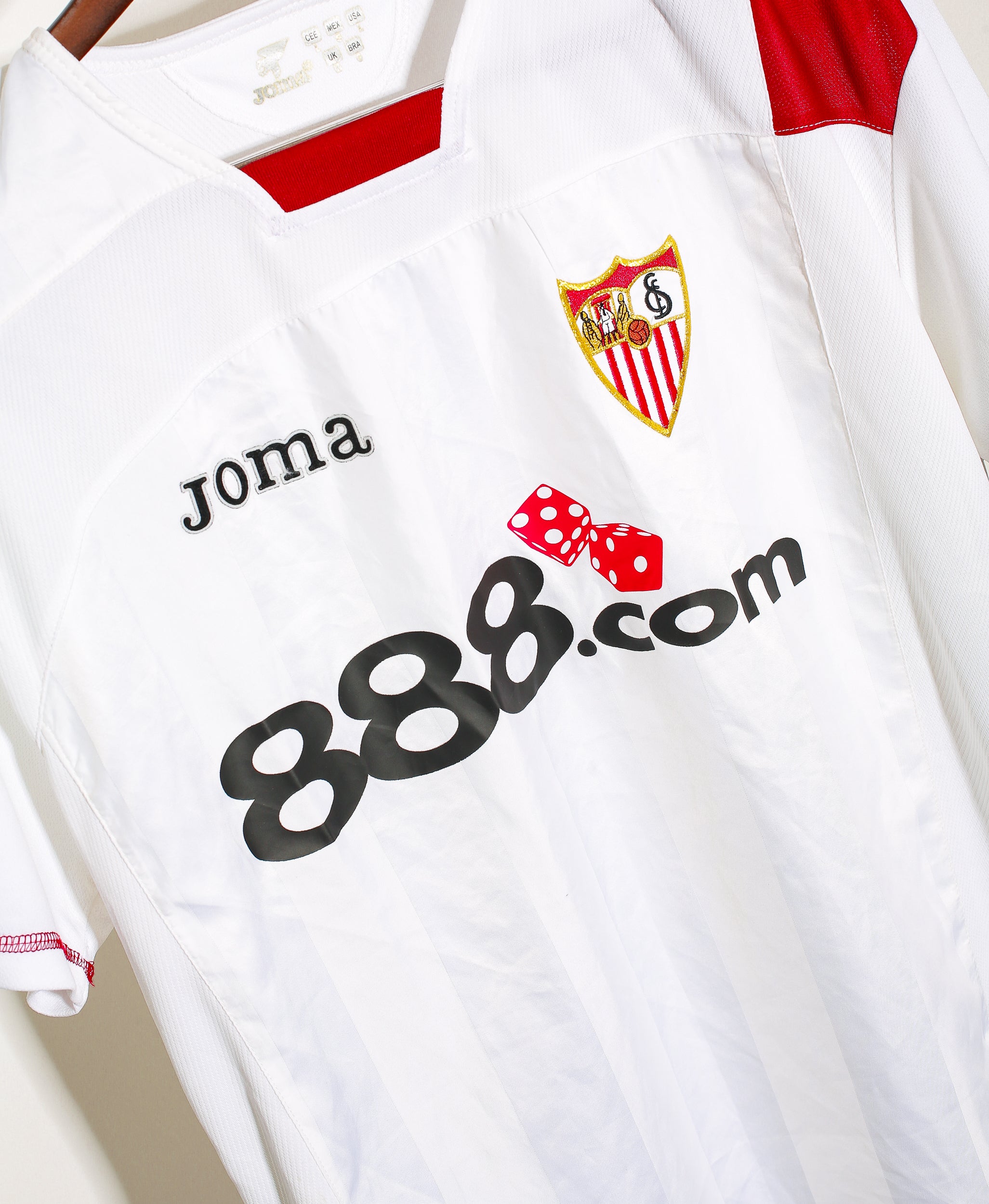2007 Sevilla FC Home Jersey Size L - Authentic Football Soccer Shirt for Fans & Collectors - Perfect for Matchdays, Gifts & Memorabilia