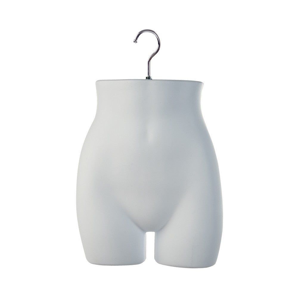 Women's White Hanging Hip Form Dress Display Mannequin - Perfect for Boutique, Window Display & Fashion Photography