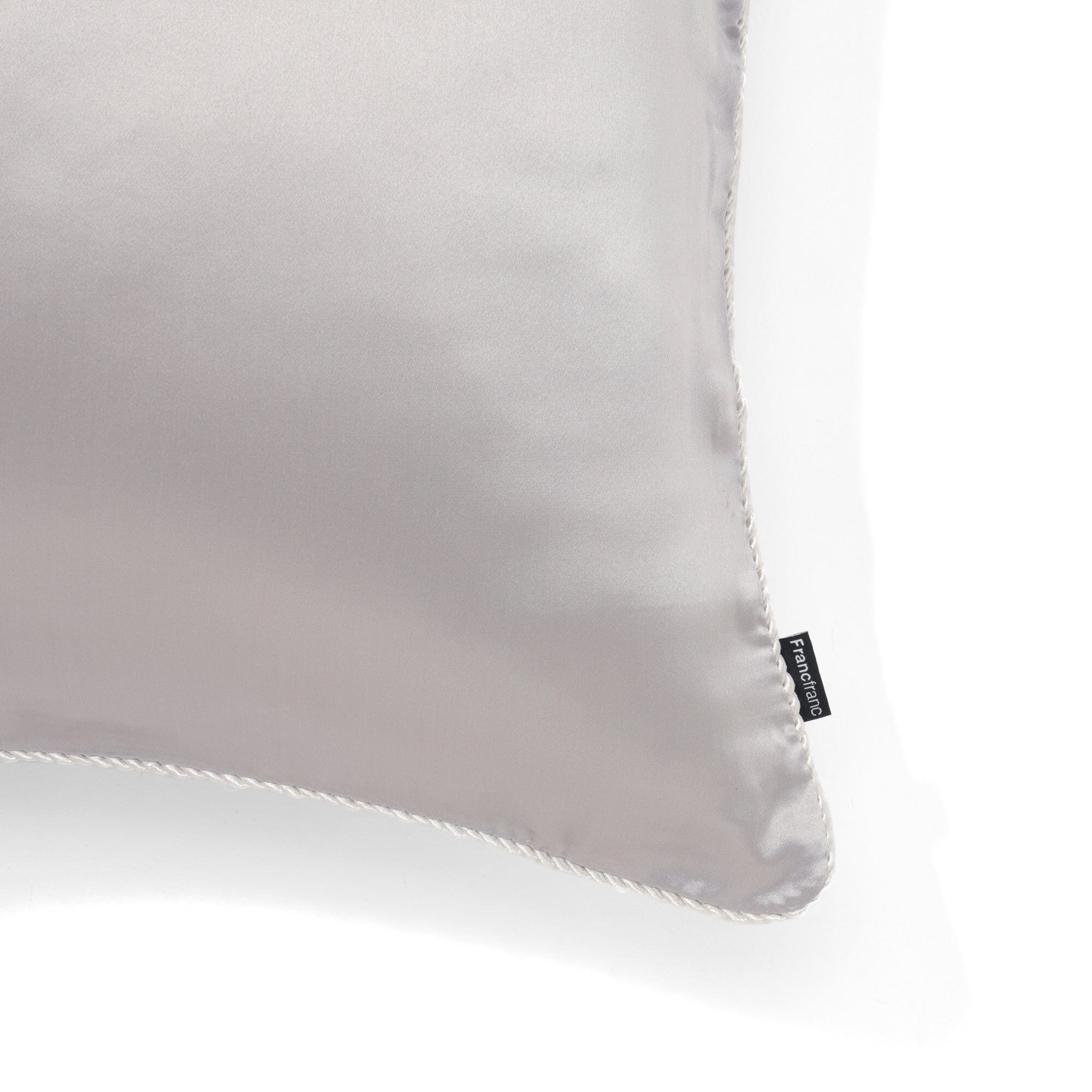 Premium Silk Cushion Cover 18x18 Inches - Soft Grey Luxury Pillow Case for Sofa, Bed, Living Room Decor - Home & Office Decorative Throw Pillow Cover