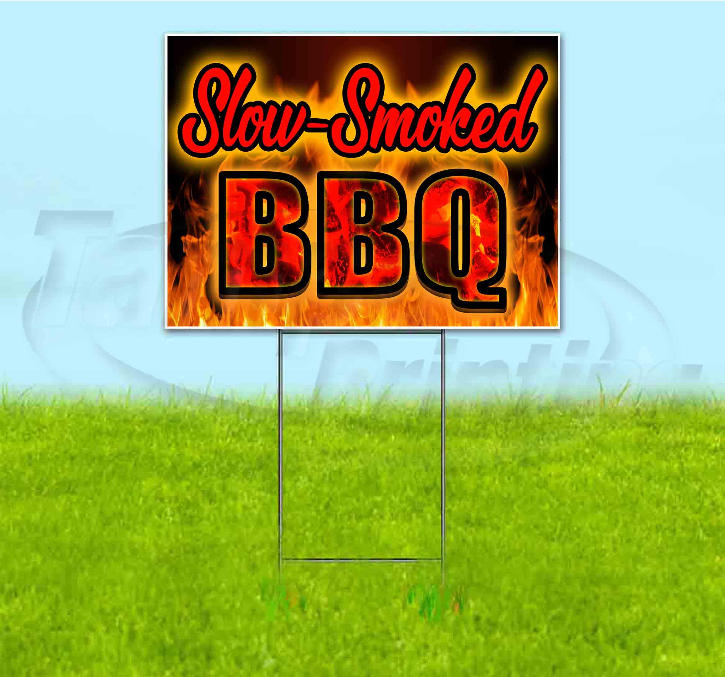 Slow Smoked BBQ Yard Sign - 18