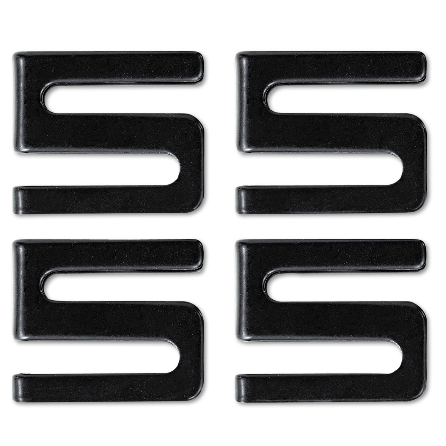 Alera® Metal Wire Shelving S Hooks - Black (4 Pack) - Heavy Duty Storage Hooks for Kitchen, Garage, Closet & Office Organization