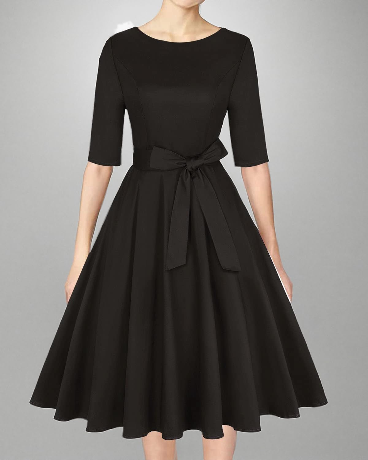 Vintage 1950s Rockabilly Swing Dress for Women - Retro Cocktail Party & Prom Dress with Pockets | Perfect for 50s Themed Parties, Date Nights & Swing Dancing