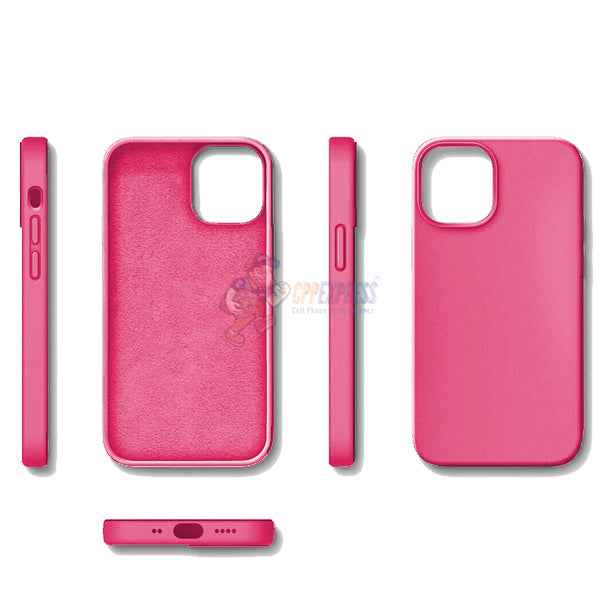 iPhone 12 Mini Case 5.4 Inch Slim Soft Silicone Shockproof Protective Cover - Hot Pink | Perfect for Everyday Use, Travel & Drop Protection