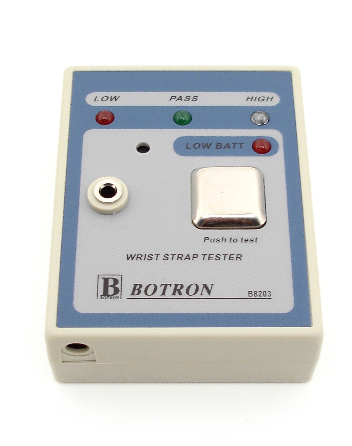 Botron B8203 Portable Wrist Strap Tester - ESD Safe Grounding Tester for Electronics, Static Control in Laboratories & Cleanrooms | Perfect for PCB Assembly, Semiconductor Work & Industrial Safety