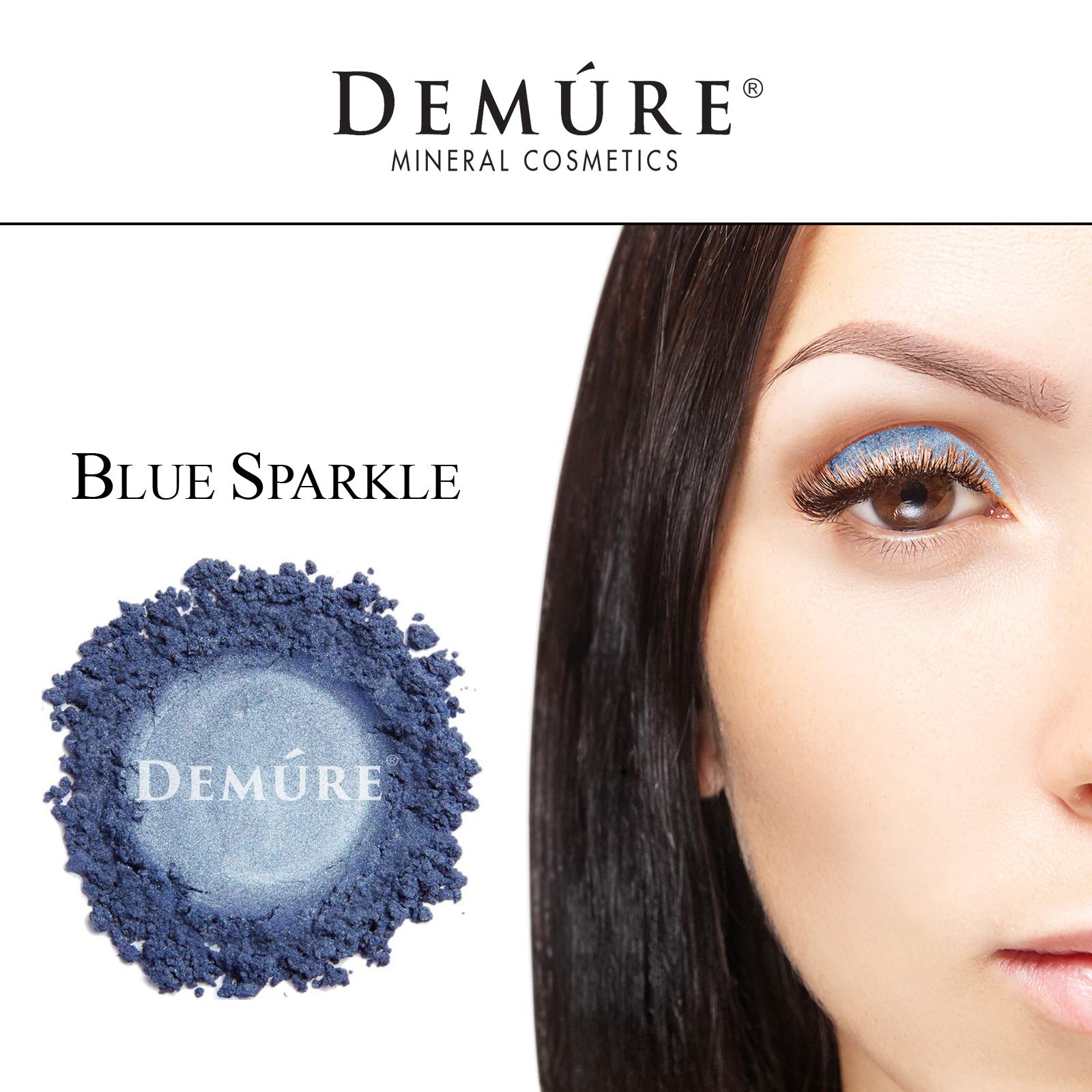 Demure Mineral Make Up Eye Shadow (Blue Sparkle) - Shimmer Loose Powder Glitter Eyeshadow for Professional Eye Makeup | Perfect for Night Out, Party & Special Occasions