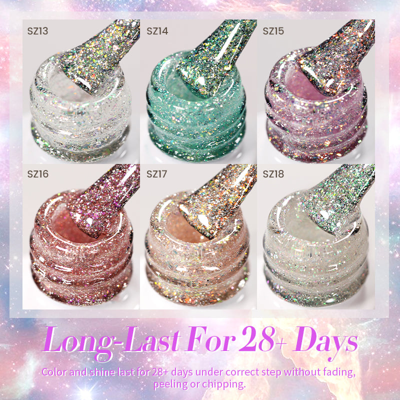 Reflective Glitter Gel Nail Polish - 10ml Starlight Crush for Long-Lasting Shine | Perfect for Manicures, Pedicures & Nail Art Designs