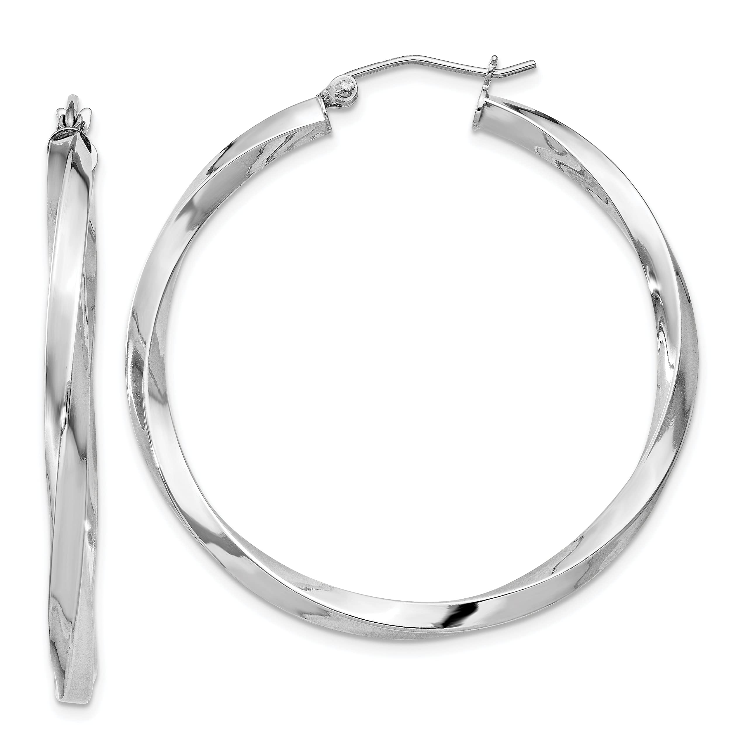 Sterling Silver 3mm Twisted Hoop Earrings for Women - Dainty Minimalist Jewelry - Perfect for Everyday Wear, Work & Special Occasions