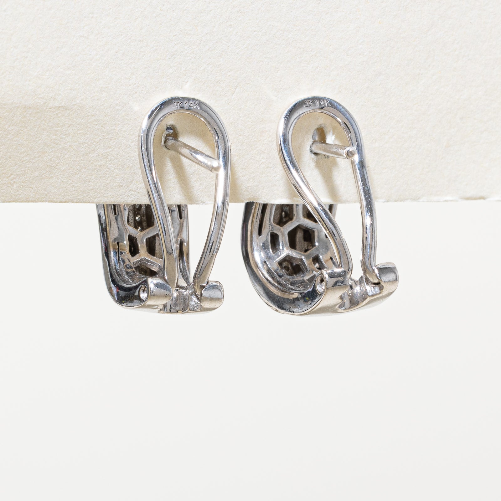 14K Gold Diamond Hoop Earrings for Women - 0.10ctw Round Cut Stud Earrings | Elegant Everyday Jewelry for Gifts, Parties & Special Occasions