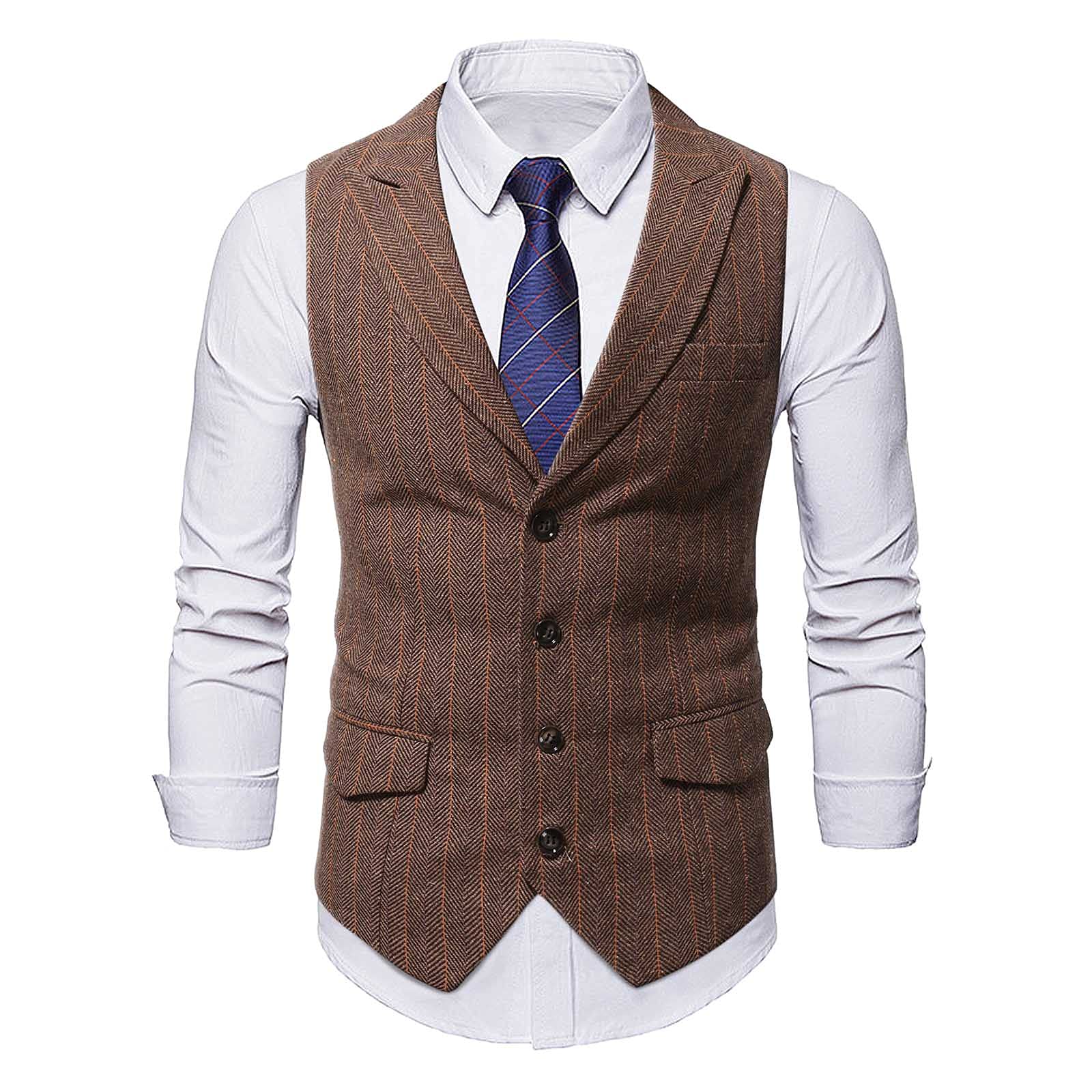 Men's Slim Black Dress Shirt with Single Vest Print, Breasted Pocket & Stripe Lapel Collar | Formal & Business Attire | Office Wear, Wedding, Party & Special Occasions
