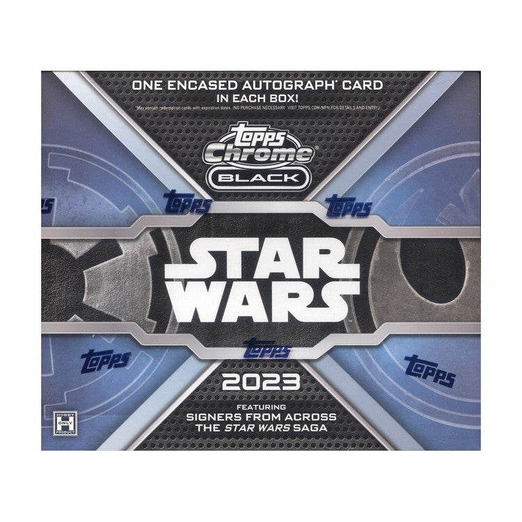 2023 Topps Star Wars Chrome Black Hobby Box - Exclusive Trading Cards for Collectors | Perfect for Star Wars Fans, Gift Giving & Card Trading Events