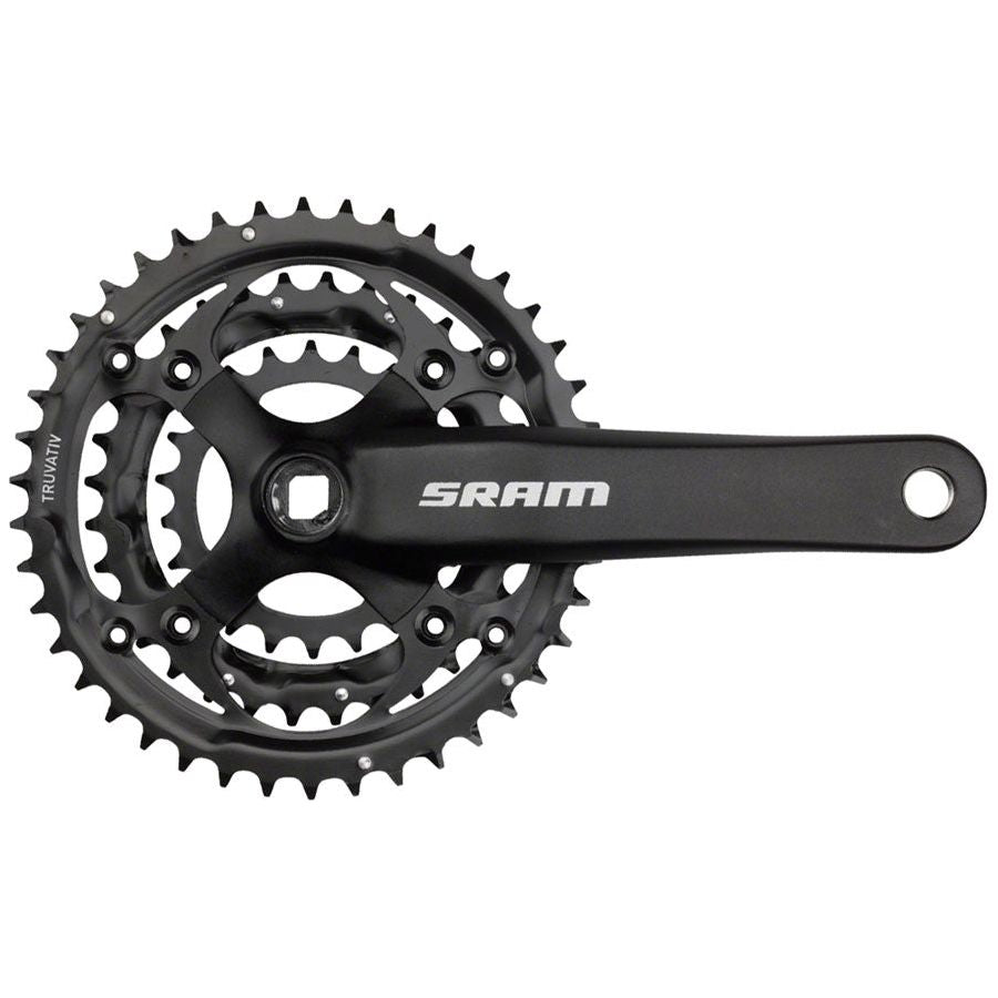 SRAM S 600 Crankset 175mm, 8-Speed, 42/32/22T, 104/64 BCD, Square Taper JIS Spindle Interface, Black - Perfect for Road Bikes, Mountain Bikes & Cycling Enthusiasts