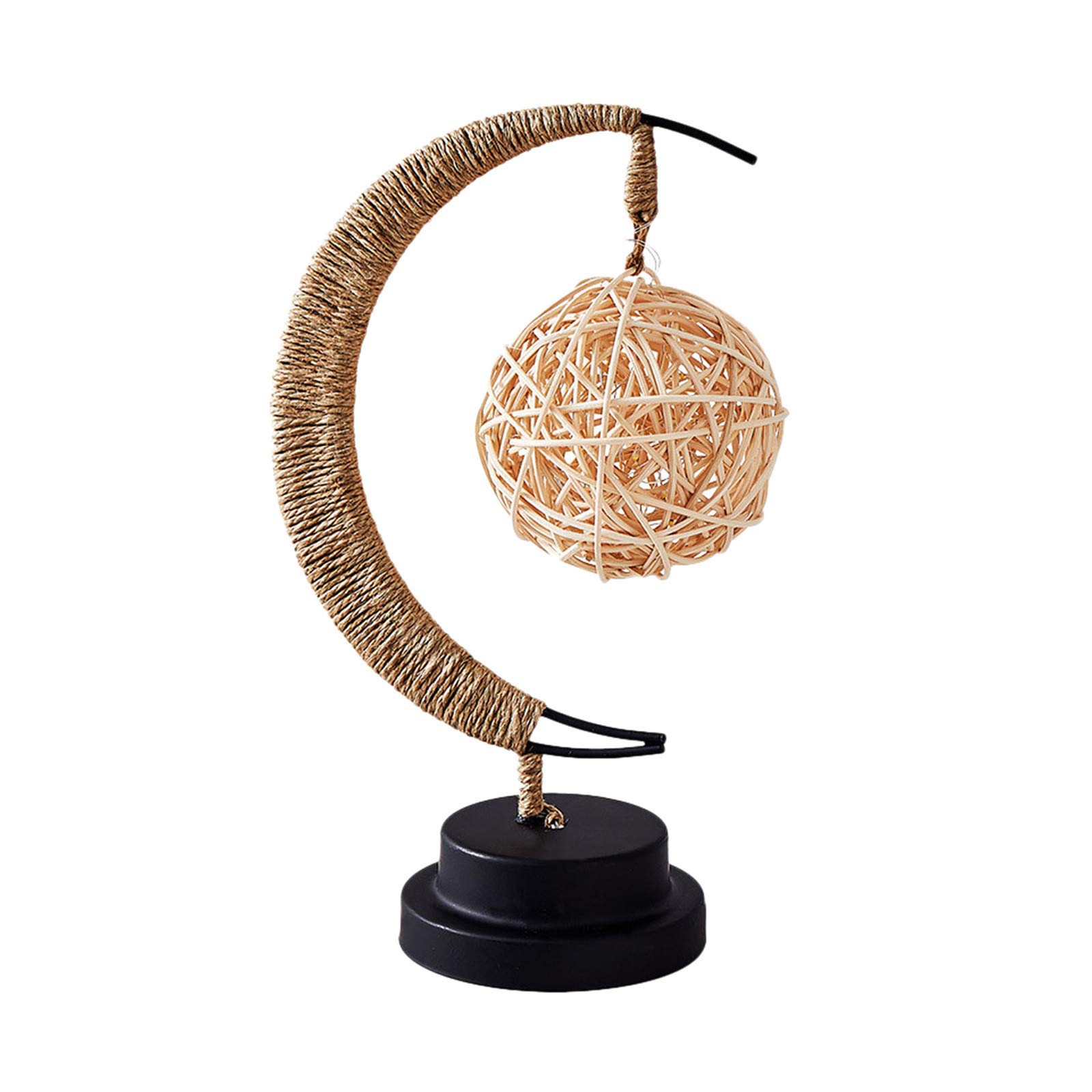Handmade Wrought Iron LED Star Moon Night Light - Decorative Bedroom Lamp for Kids Room, Nursery, Living Room & Outdoor Patio Lighting
