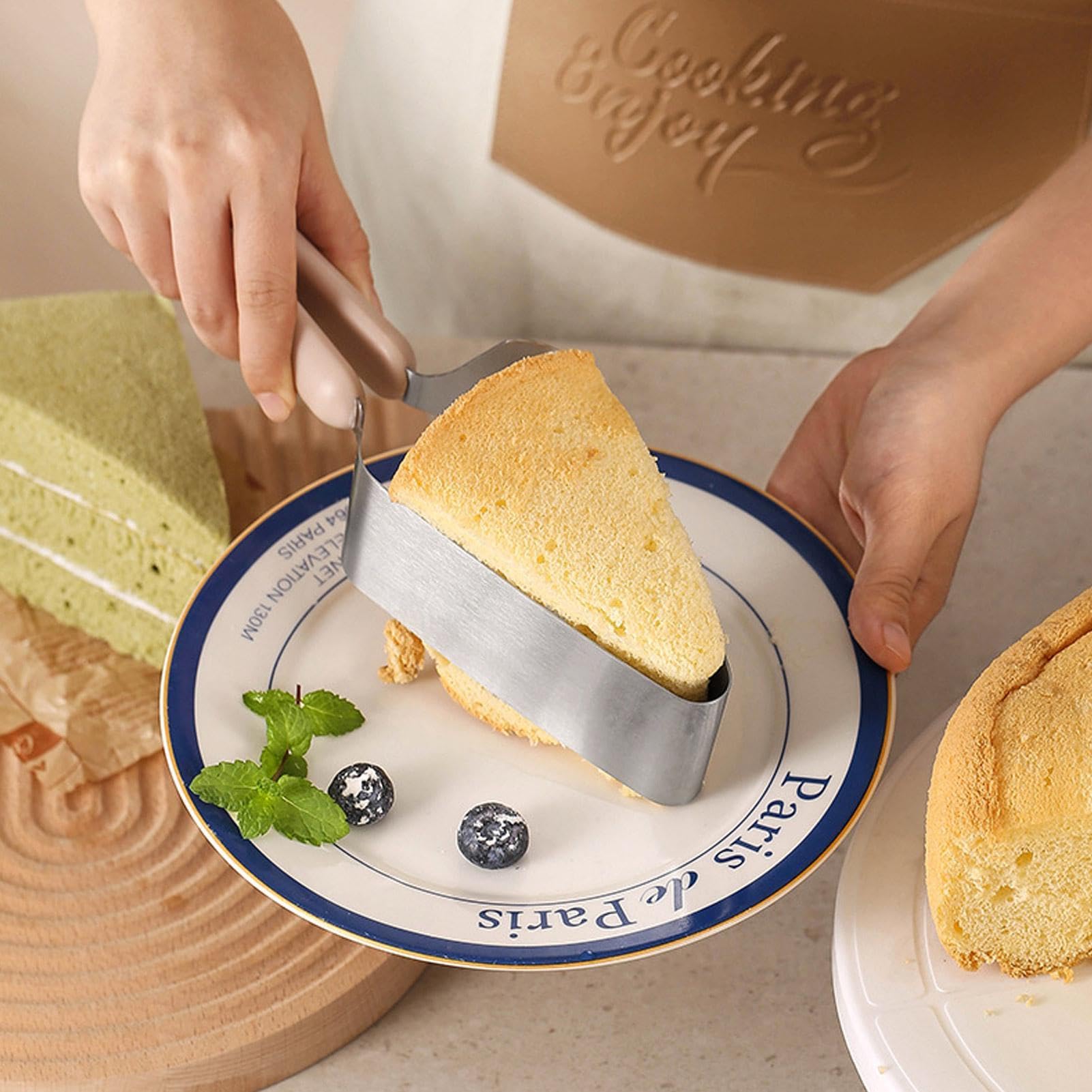 DUDOK 1/2 Pcs Stainless Steel Cake Slicer - 27x5cm Adjustable Pie Cutter & Cake Spatula with Double Ergonomic Handle | Durable Cake Knife for Birthday Parties, Wedding Cakes, Pastries & Desserts | Perfect for Professional Bakers & Home Baking Enthusiasts