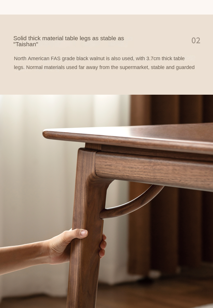 Premium Black Walnut & Ash Solid Wood Dining Table - Handcrafted in North America | Rustic Farmhouse Style for Dining Room, Kitchen, or Open Concept Living Space