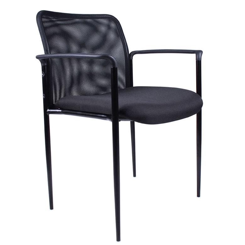 Boss Stackable Mesh Guest Chair B6919 & B6909 - Ergonomic Office Chair with Breathable Mesh Back - Perfect for Conference Rooms, Waiting Areas, and Home Offices