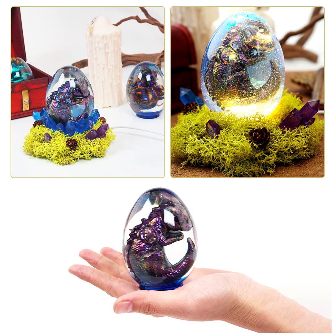 3D Dragon Egg Resin Mold Set - Epoxy Casting Mold for DIY Lamp Making