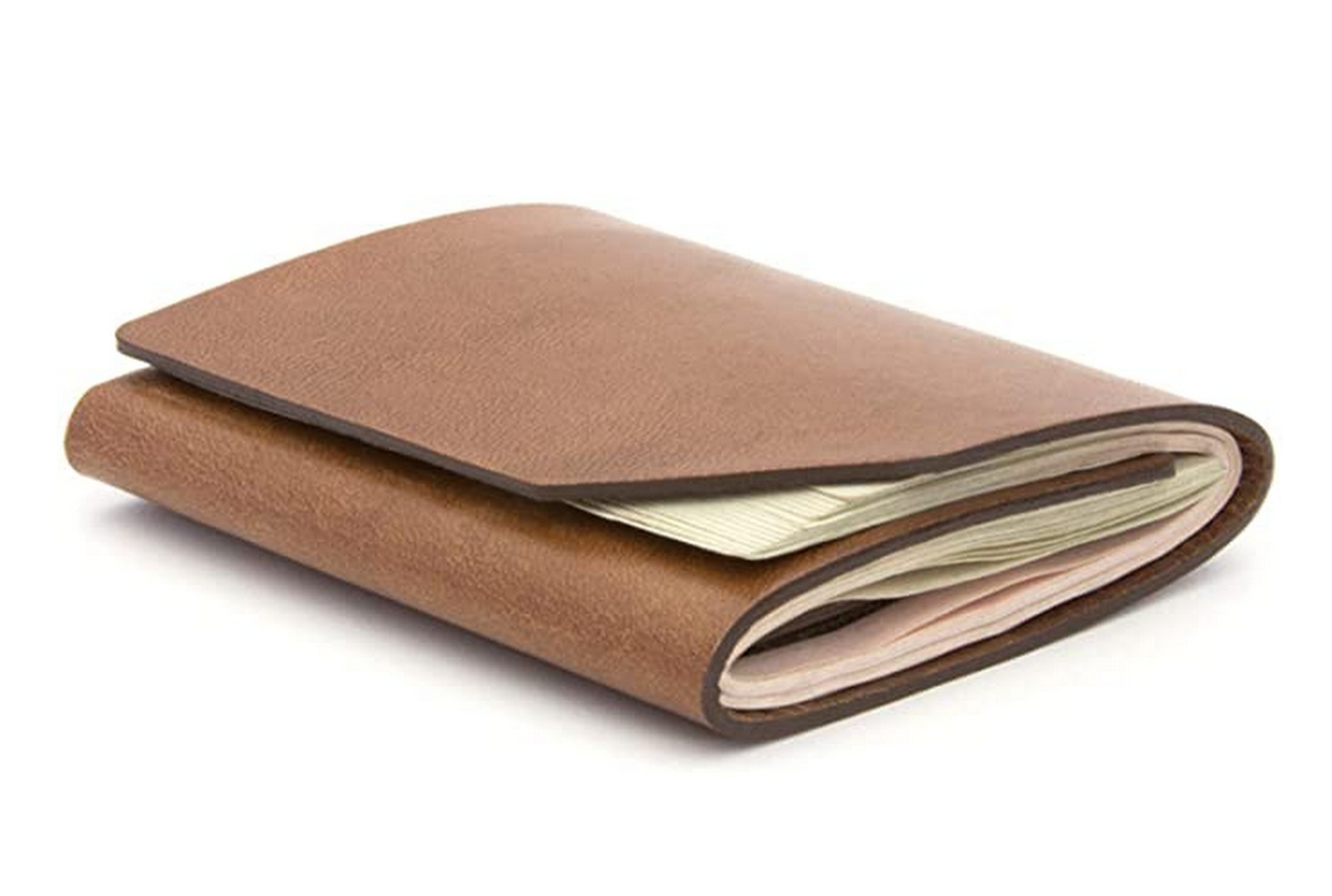 Ezra Arthur Genuine Leather Cash Fold Wallet for Men - Slim RFID Blocking Bifold Wallet (Whiskey Brown) - Perfect for Everyday Carry, Travel & Business Use
