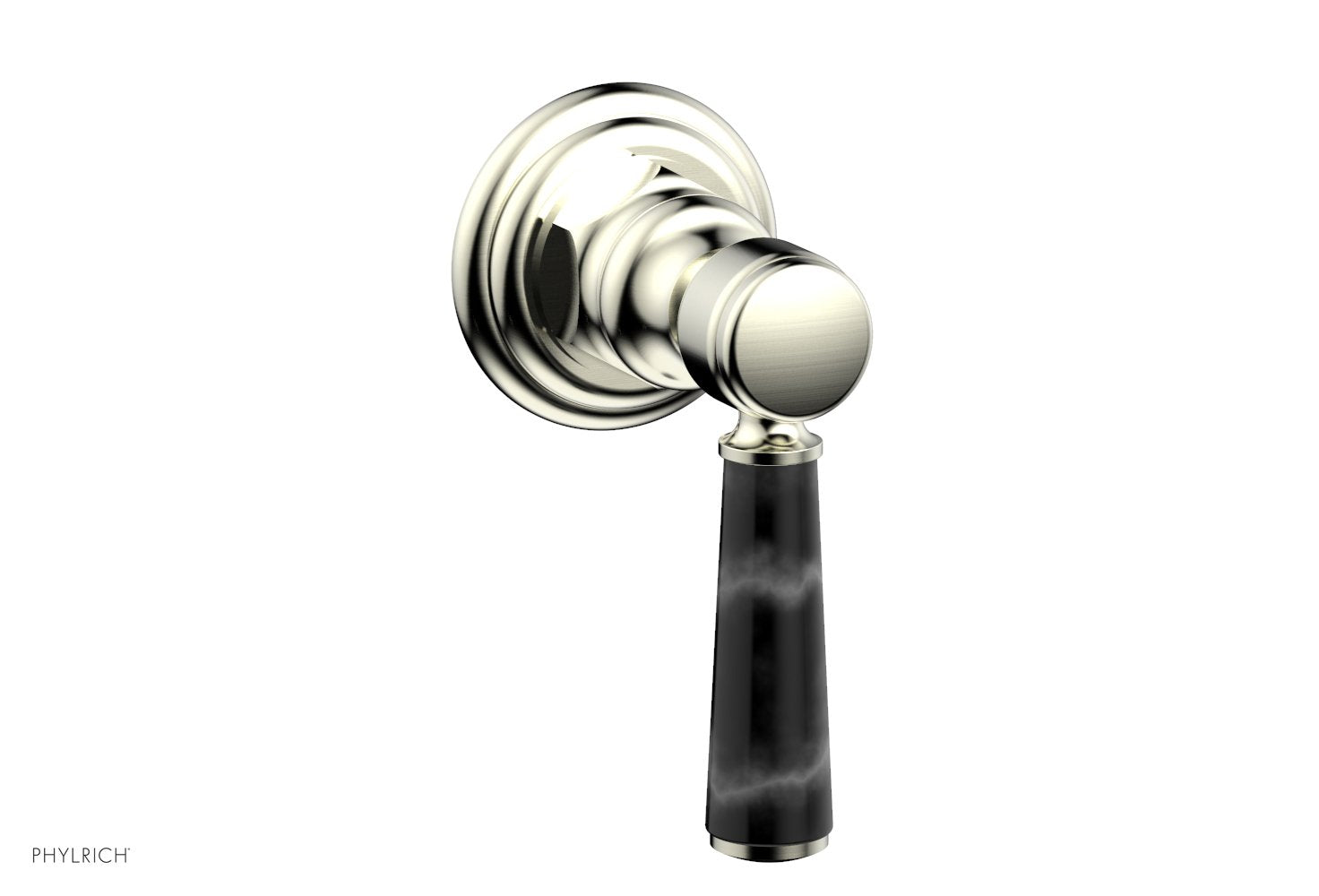 HEX TRADITIONAL HENRI Black Marble Lever Handle Volume Control Diverter Valve - Perfect for Bathroom & Shower Faucet Installation (Model 500 37)